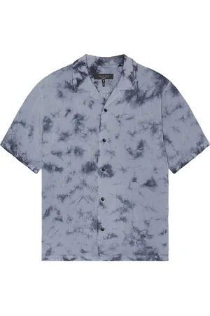 RAG&BONE Avery Washed Short Sleeve Shirt in Grey