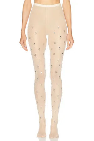 Paco rabanne Embellished Tights in Peach