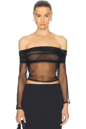 Kiki de Montparnasse Tulle Off Shoulder Top in