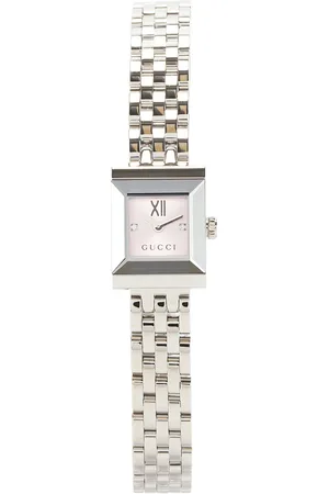 Gucci G Frame Watch in Metallic Silver