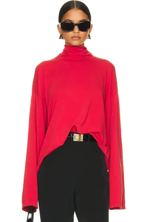 Helsa The Oversized Turtleneck Tee in Supreme Jersey in