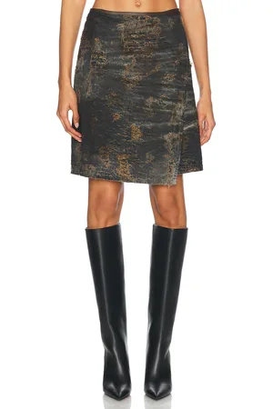 Diesel Wrap Skirt in Black