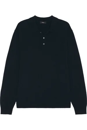 THEORY Hilles Cashmere Polo in Blue