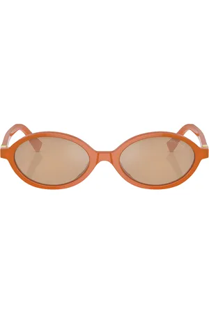 Miu Miu Oval Sunglasses in Orange