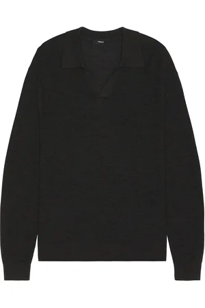 THEORY Johnny Collar Polo in Grey