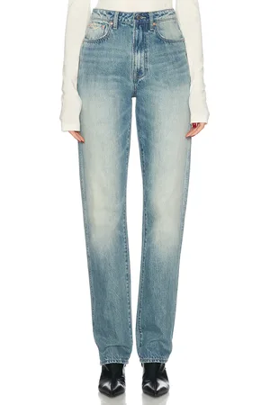 GRLFRND Sara Super High-rise Straight in Denim-Medium