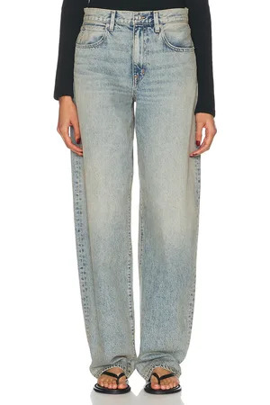 SLVRLAKE Tess Long Wide Leg in Denim-Light