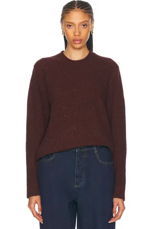 Guest In Residence All Day Crew Cashmere Sweater in Purple