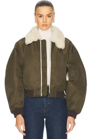 RE/DONE Shrunken Bomber in Green