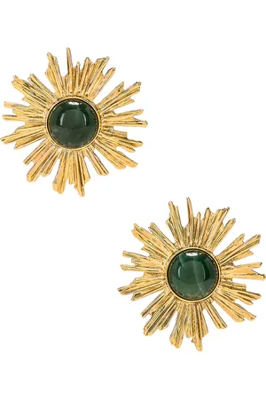 Saint Laurent Sun Earrings in Metallic Gold