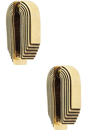 Khaite Zucchini Earrings in Metallic Gold