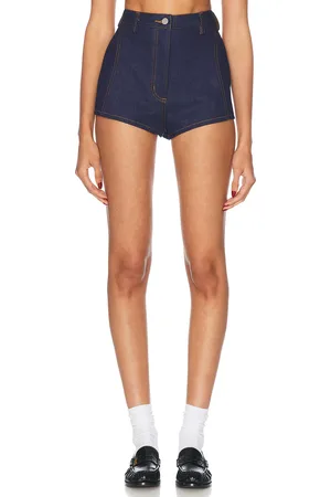 MIMCHIK Tap Short in Denim-Dark