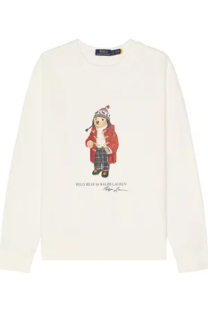 Ralph Lauren Long Sleeve Bear Sweatshirt in White