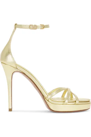 VALENTINO GARAVANI Eveninglam Sandal in Metallic Gold