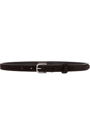 Totême Thin Suede Trouser Belt in Brown