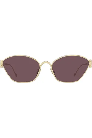 Loewe Anagram Sunglasses in Metallic Gold