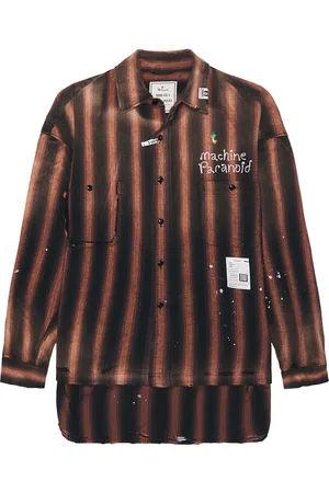 Maison Mihara Yasuhiro Vintage Like Stripe Long Sleeve Shirt in
