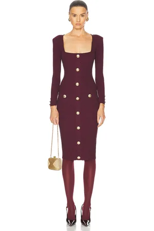Retrofete Sadelle Knit Dress in Burgundy