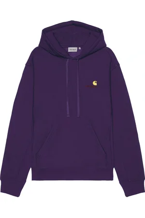 Carhartt Hooded American Script Sweater in Purple