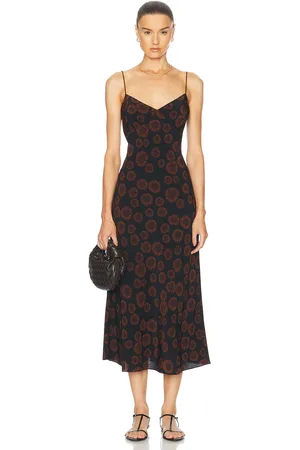 MATTEAU Low Back Slip Dress in Black