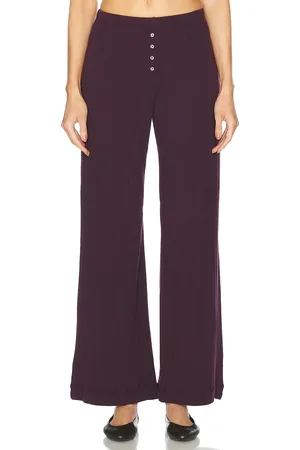 Leset Pointelle Boxer Pant in Purple