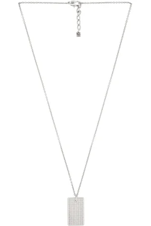Givenchy 4G Allover Tag Necklace in Metallic Silver