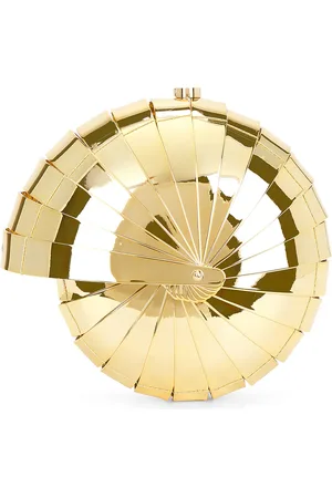 Cult Gaia Sirena Clutch in Metallic Gold