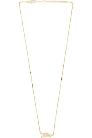 Bottega Veneta Knot Necklace in Metallic