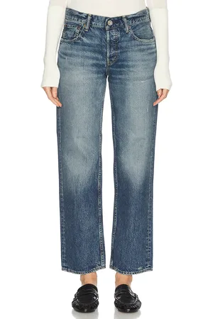 Moussy Trigg Straight in Denim-Dark