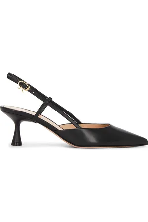 Gianvito Rossi Ascent Vitello Slingback Kitten Heel in