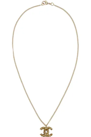 CHANEL Coco Mark Necklace in Metallic
