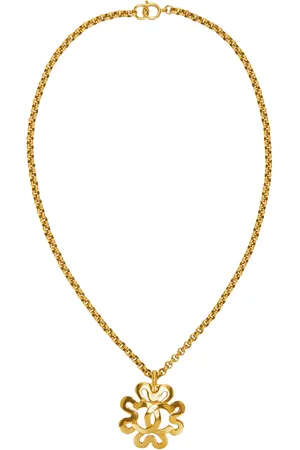 CHANEL 1995 CC Flower Necklace in Metallic