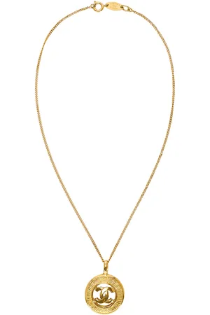 CHANEL 1982 Coco Mark Necklace in Metallic