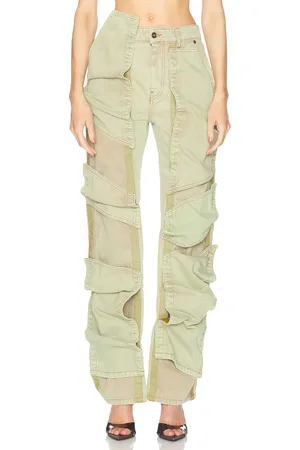 Y / PROJECT Velcro Multi Panel Straight Leg in Neutral