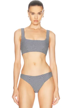 Simkhai Huxley Seamed Bikini Top in Navy