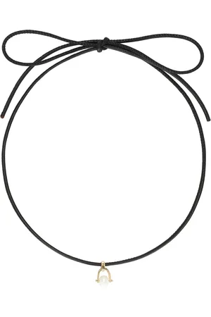 LOREN STEWART Pascal Padlock Charm Necklace in White