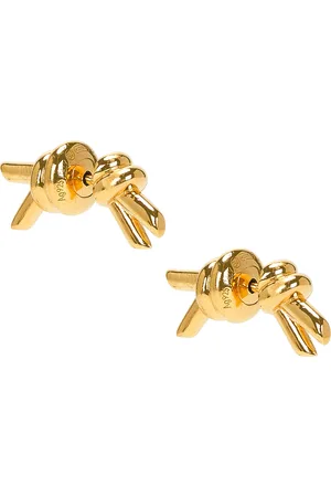 Bottega Veneta Knot Earrings in Metallic