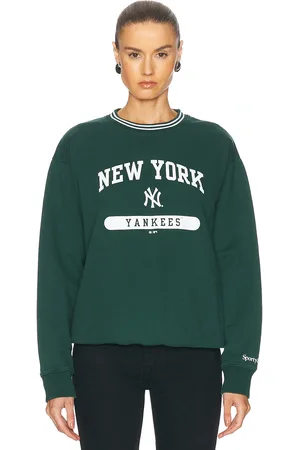 Sporty & Rich League Crewneck Sweater in Dark Green