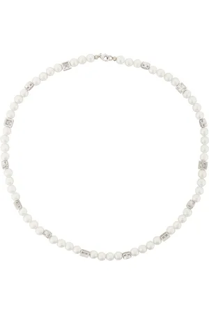 Serge DeNimes Regal Pearl Necklace in Metallic