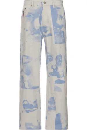KIDSUPER STUDIOS Faces Collage Twill Pants in Grey