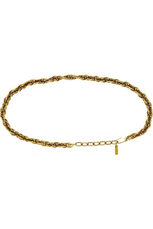 Saint Laurent Chain Belt in Metallic Gold