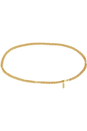 Saint Laurent Chain Belt in Metallic Gold