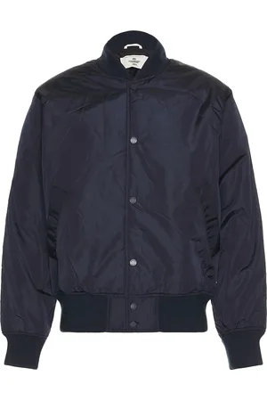 Reigning Champ Econyl Satin Nylon Stadium Jacket in Blue