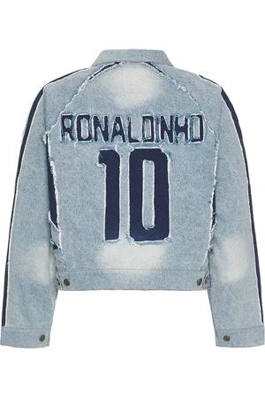 KIDSUPER STUDIOS X Ronaldinho Denim Jersey Jacket in Denim-Light