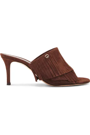 Gianvito Rossi Camoscio Fringe Mule Sandal in