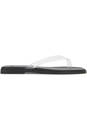 ZIAH Transperent Thong Sandal in Black