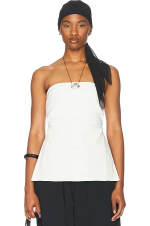 St Agni Strapless Tie Back Top in White