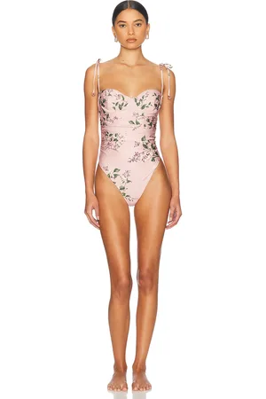 Agua by Agua Bendita Rabano Wisteria One Piece Swimsuit in Pink