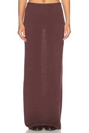Helsa Palmer Knit Skirt in Brown