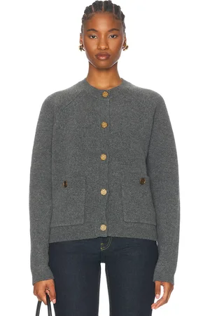 Totême Hammered Button Cardigan in Grey